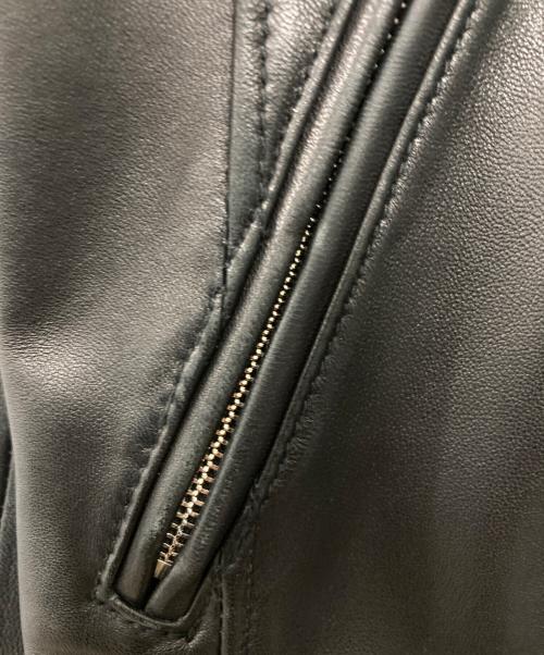 BEAUTY&YOUTH（ビューティーアンドユース）BEAUTY&YOUTH (ビューティーアンドユース) シープレザー シングル ライダースジャケット ブラック サイズ:Lの古着・服飾アイテム