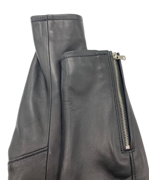 BEAUTY&YOUTH（ビューティーアンドユース）BEAUTY&YOUTH (ビューティーアンドユース) シープレザー シングル ライダースジャケット ブラック サイズ:Lの古着・服飾アイテム