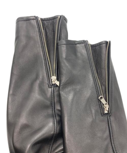 BEAUTY&YOUTH（ビューティーアンドユース）BEAUTY&YOUTH (ビューティーアンドユース) シープレザー シングル ライダースジャケット ブラック サイズ:Lの古着・服飾アイテム