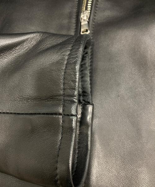 BEAUTY&YOUTH（ビューティーアンドユース）BEAUTY&YOUTH (ビューティーアンドユース) シープレザー シングル ライダースジャケット ブラック サイズ:Lの古着・服飾アイテム