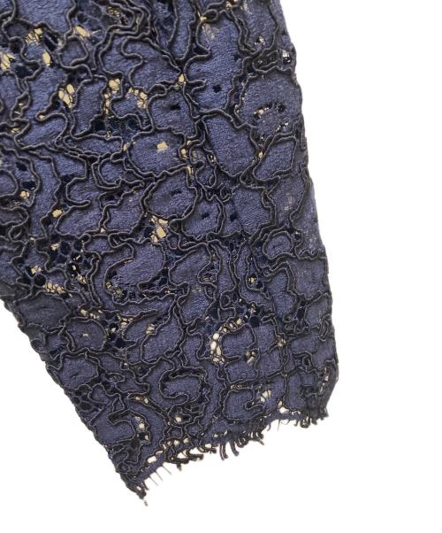 BALLSEY（ボールジィ）BALLSEY (ボールジィ) ボタニカルレースコンビ ラウンドネックワンピ ネイビー サイズ:36の古着・服飾アイテム