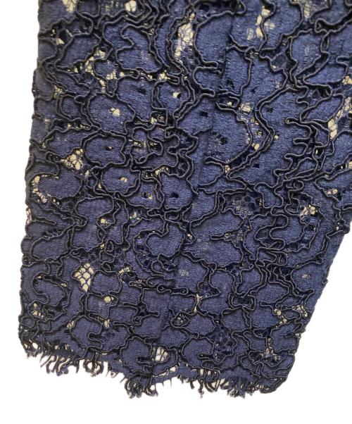 BALLSEY（ボールジィ）BALLSEY (ボールジィ) ボタニカルレースコンビ ラウンドネックワンピ ネイビー サイズ:36の古着・服飾アイテム