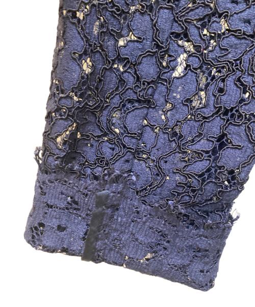 BALLSEY（ボールジィ）BALLSEY (ボールジィ) ボタニカルレースコンビ ラウンドネックワンピ ネイビー サイズ:36の古着・服飾アイテム