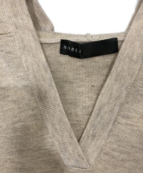 Noble（ノーブル）Noble (ノーブル) 接結タック編みフードプルオーバー ベージュ サイズ:－の古着・服飾アイテム