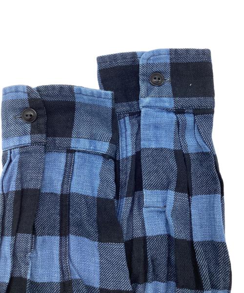 RRL（ダブルアールエル）RRL (ダブルアールエル) Ron Herman (ロンハーマン) ブロックチェック ネルシャツ ブルー×ブラック サイズ:Sの古着・服飾アイテム