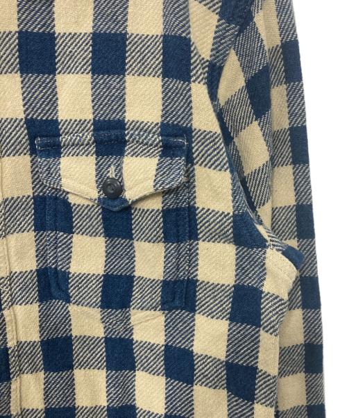 RRL（ダブルアールエル）RRL (ダブルアールエル) ネルシャツ アイボリー×ブルー サイズ:XSの古着・服飾アイテム
