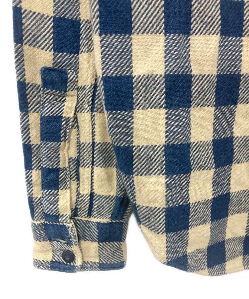 RRL（ダブルアールエル）RRL (ダブルアールエル) ネルシャツ アイボリー×ブルー サイズ:XSの古着・服飾アイテム