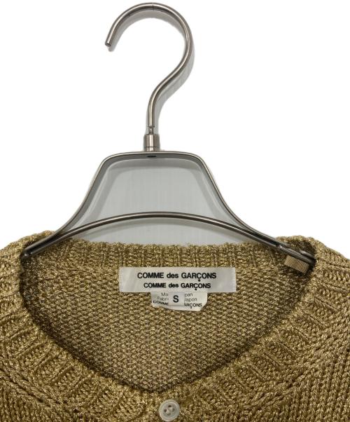 COMME des GARCONS COMME des GARCONS（コムデギャルソン コムデギャルソン）COMME des GARCONS COMME des GARCONS (コムデギャルソン コムデギャルソン) ゴールドラメカーディガン ゴールド サイズ:Sの古着・服飾アイテム
