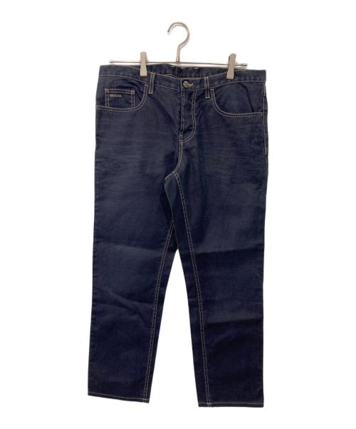 GUCCI（グッチ）GUCCI (グッチ) ストレートデニムパンツ インディゴ サイズ:48の古着・服飾アイテム