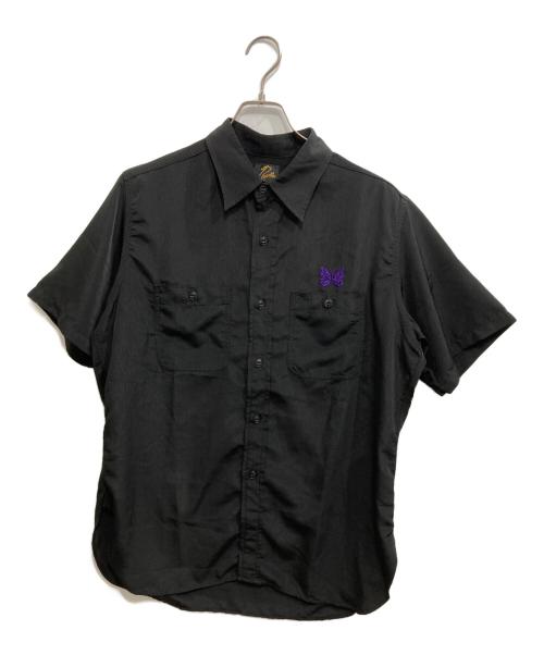 Needles（ニードルズ）Needles (ニードルズ) S/S Work Shirt - Poly Cloth/ エンブロイダリーシャツ ブラック サイズ:Ｍの古着・服飾アイテム