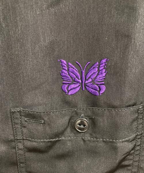 Needles（ニードルズ）Needles (ニードルズ) S/S Work Shirt - Poly Cloth/ エンブロイダリーシャツ ブラック サイズ:Ｍの古着・服飾アイテム