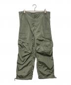 H BEAUTY&YOUTHエイチ ビューティー&ユース）の古着「OLMETEX CRUNCHY CARGO」｜グリーン