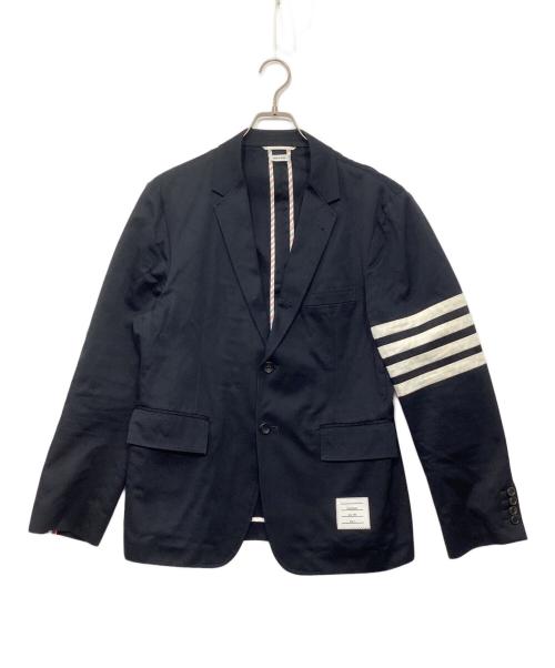 THOM BROWNE. NEW YORK（トムブラウン ニューヨーク）THOM BROWNE. NEW YORK (トムブラウン ニューヨーク) コットン ツイル 4BAR スポーツコート ネイビー サイズ:2の古着・服飾アイテム