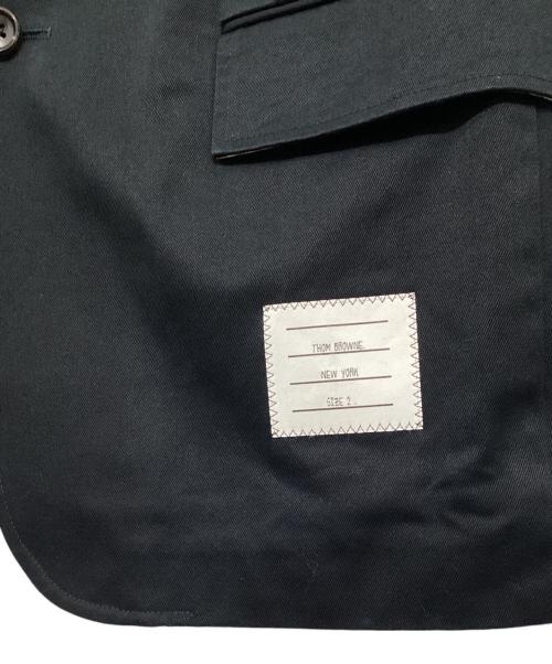 THOM BROWNE. NEW YORK（トムブラウン ニューヨーク）THOM BROWNE. NEW YORK (トムブラウン ニューヨーク) コットン ツイル 4BAR スポーツコート ネイビー サイズ:2の古着・服飾アイテム