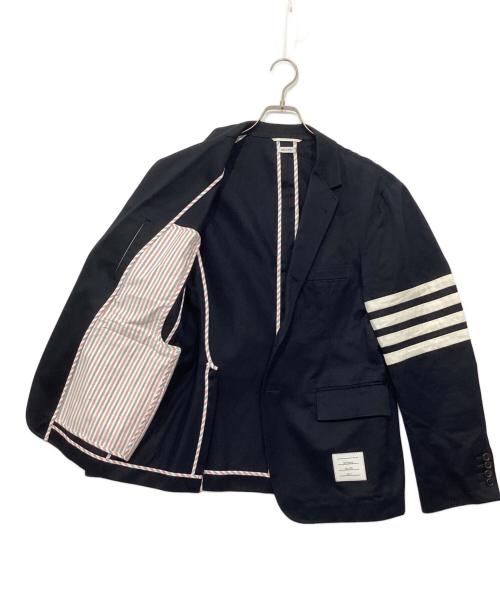 THOM BROWNE. NEW YORK（トムブラウン ニューヨーク）THOM BROWNE. NEW YORK (トムブラウン ニューヨーク) コットン ツイル 4BAR スポーツコート ネイビー サイズ:2の古着・服飾アイテム
