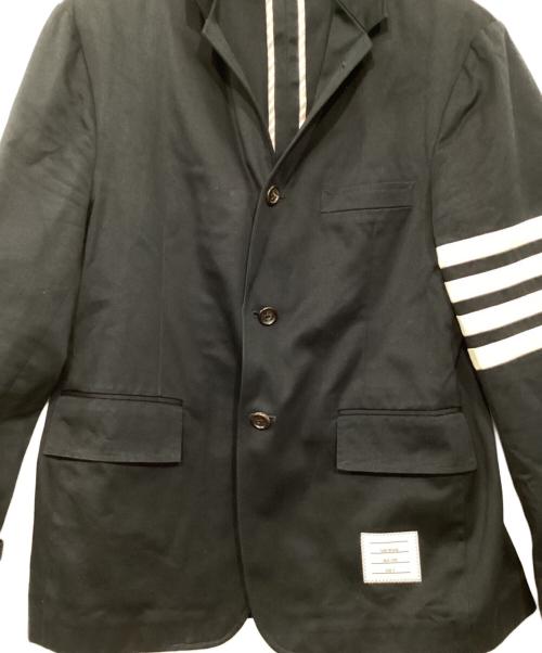 THOM BROWNE. NEW YORK（トムブラウン ニューヨーク）THOM BROWNE. NEW YORK (トムブラウン ニューヨーク) コットン ツイル 4BAR スポーツコート ネイビー サイズ:2の古着・服飾アイテム