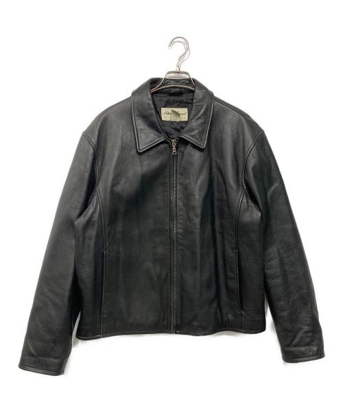 Eddie Bauer（エディーバウアー）Eddie Bauer (エディーバウアー) レザージャケット ブラック サイズ:Mの古着・服飾アイテム