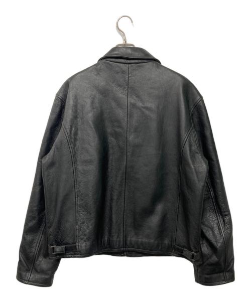 Eddie Bauer（エディーバウアー）Eddie Bauer (エディーバウアー) レザージャケット ブラック サイズ:Mの古着・服飾アイテム