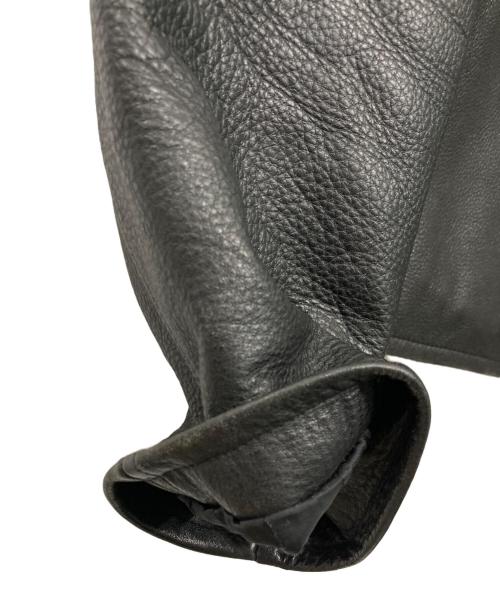 Eddie Bauer（エディーバウアー）Eddie Bauer (エディーバウアー) レザージャケット ブラック サイズ:Mの古着・服飾アイテム