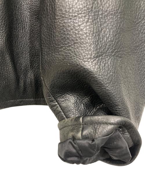 Eddie Bauer（エディーバウアー）Eddie Bauer (エディーバウアー) レザージャケット ブラック サイズ:Mの古着・服飾アイテム