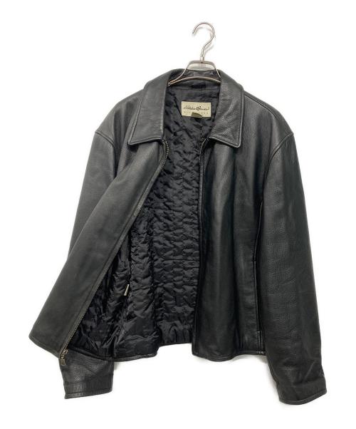 Eddie Bauer（エディーバウアー）Eddie Bauer (エディーバウアー) レザージャケット ブラック サイズ:Mの古着・服飾アイテム