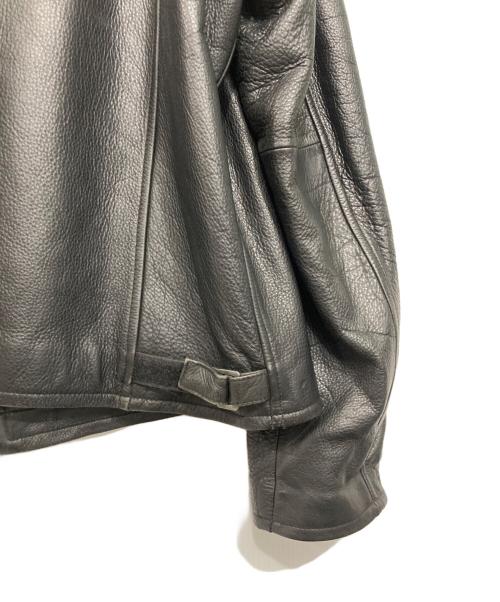 Eddie Bauer（エディーバウアー）Eddie Bauer (エディーバウアー) レザージャケット ブラック サイズ:Mの古着・服飾アイテム