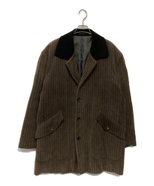 Christian Dior MONSIEUR（クリスチャンディオールムッシュ）Christian Dior MONSIEUR (クリスチャンディオールムッシュ) 襟切替コーデュロイコート ブラウン サイズ:Lの古着・服飾アイテム