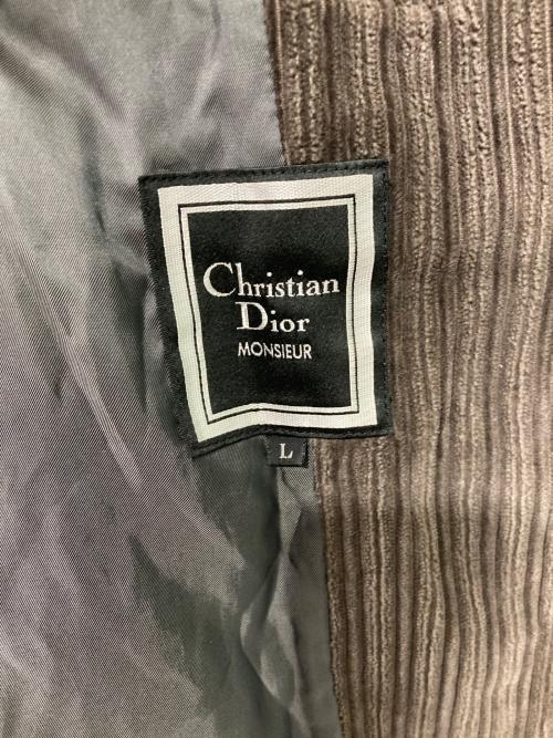 Christian Dior MONSIEUR（クリスチャンディオールムッシュ）Christian Dior MONSIEUR (クリスチャンディオールムッシュ) 襟切替コーデュロイコート ブラウン サイズ:Lの古着・服飾アイテム