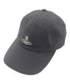 Vivienne Westwoodヴィヴィアンウエストウッド）の古着「オーブロゴ刺繍キャップ」｜グレー