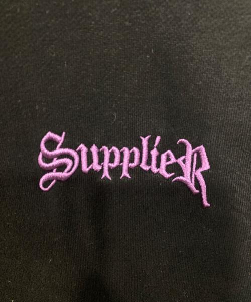 SUPPLIER（サプライヤー）SUPPLIER (サプライヤー) Outline Cross Zip Hoodie/アウトライン　ジップ　フーディ ブラック サイズ:XLの古着・服飾アイテム