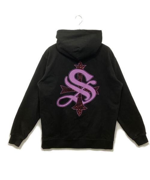 SUPPLIER（サプライヤー）SUPPLIER (サプライヤー) Outline Cross Zip Hoodie/アウトライン　ジップ　フーディ ブラック サイズ:XLの古着・服飾アイテム