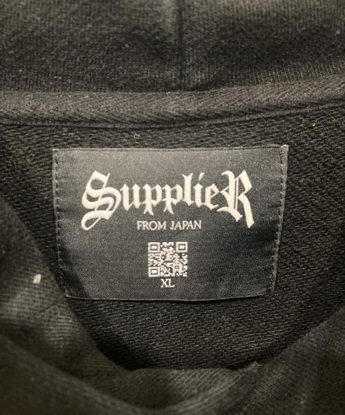 SUPPLIER（サプライヤー）SUPPLIER (サプライヤー) Outline Cross Zip Hoodie/アウトライン　ジップ　フーディ ブラック サイズ:XLの古着・服飾アイテム
