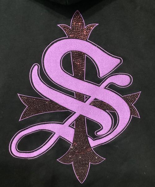 SUPPLIER（サプライヤー）SUPPLIER (サプライヤー) Outline Cross Zip Hoodie/アウトライン　ジップ　フーディ ブラック サイズ:XLの古着・服飾アイテム