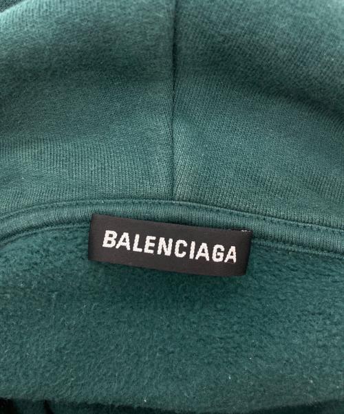 BALENCIAGA（バレンシアガ）BALENCIAGA (バレンシアガ) BBロゴ パーカー グリーン サイズ:XXLの古着・服飾アイテム