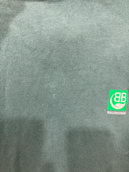 BALENCIAGA（バレンシアガ）BALENCIAGA (バレンシアガ) BBロゴ パーカー グリーン サイズ:XXLの古着・服飾アイテム