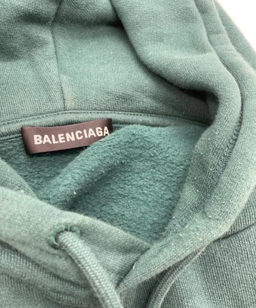 BALENCIAGA（バレンシアガ）BALENCIAGA (バレンシアガ) BBロゴ パーカー グリーン サイズ:XXLの古着・服飾アイテム