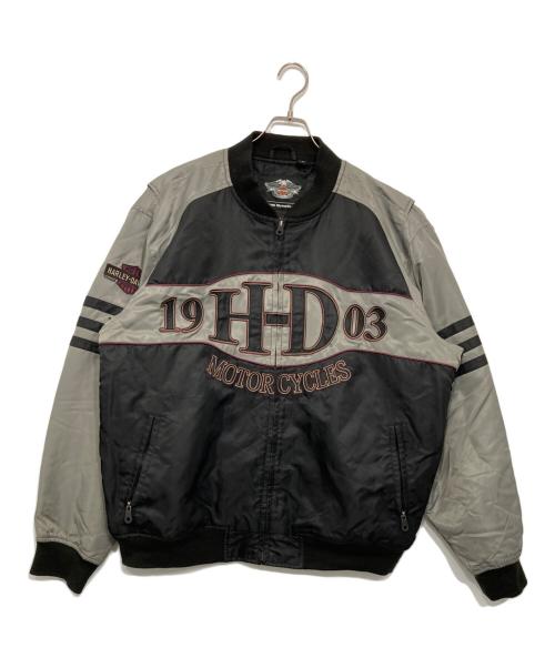 HARLEY-DAVIDSON（ハーレーダビッドソン）HARLEY-DAVIDSON (ハーレーダビッドソン) ボンバージャケット グレー サイズ:ＸＬの古着・服飾アイテム