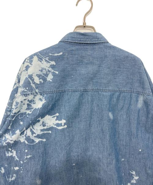 NEIGHBORHOOD（ネイバーフッド）NEIGHBORHOOD (ネイバーフッド) GARMENT BLEACH CHAMBRAY SHIRT LS インディゴ サイズ:Lの古着・服飾アイテム