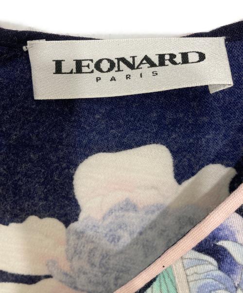 LEONARD（レオナール）LEONARD (レオナール) 花柄ワンピース ネイビー サイズ:44の古着・服飾アイテム