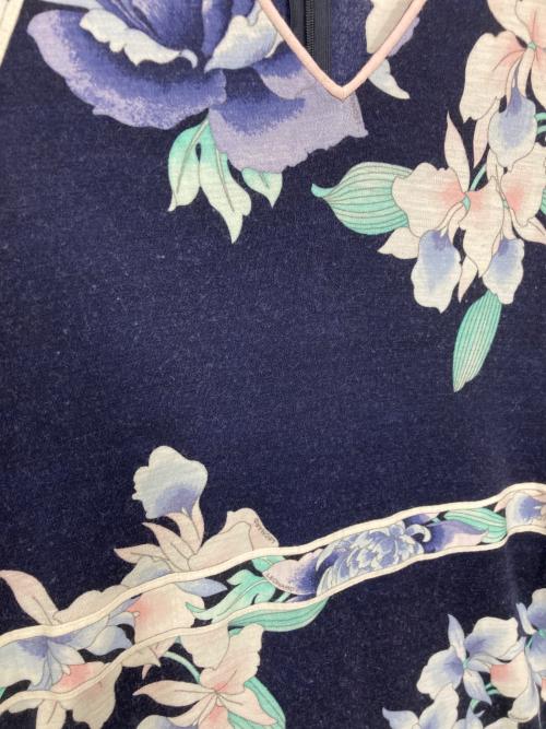 LEONARD（レオナール）LEONARD (レオナール) 花柄ワンピース ネイビー サイズ:44の古着・服飾アイテム
