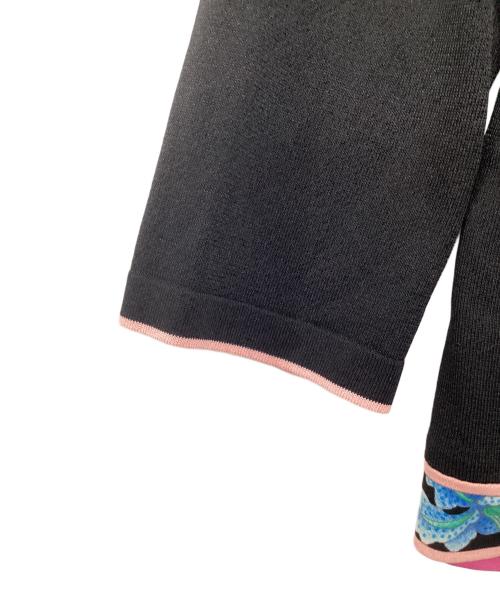 LEONARD FASHION（レオナールファッション）LEONARD FASHION (レオナールファッション) 花柄ブラウス ブラック サイズ:40の古着・服飾アイテム