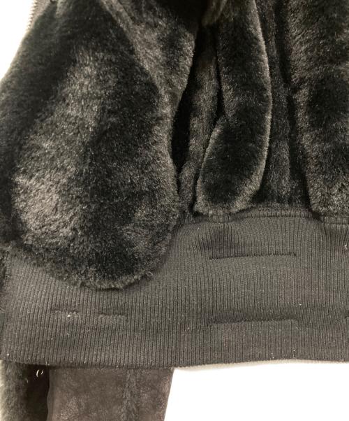 RACER WORLD WIDE（レーサーワイルドワイド）RACER WORLD WIDE (レーサーワイルドワイド) Sheep Skin Jacket/ベルテッドジップファージャケット ブラック サイズ:Mの古着・服飾アイテム