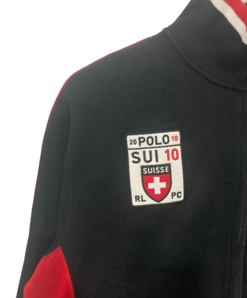 POLO RALPH LAUREN（ポロ・ラルフローレン）POLO RALPH LAUREN (ポロ・ラルフローレン) ビッグポニー トラックジャケット ブラック×レッド サイズ:Lの古着・服飾アイテム