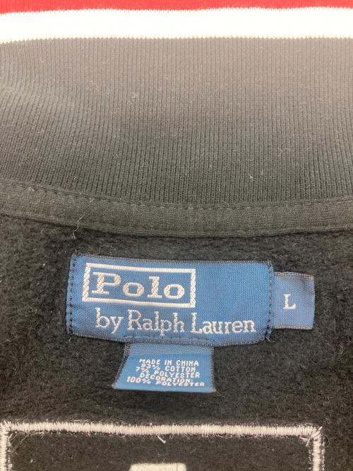 POLO RALPH LAUREN（ポロ・ラルフローレン）POLO RALPH LAUREN (ポロ・ラルフローレン) ビッグポニー トラックジャケット ブラック×レッド サイズ:Lの古着・服飾アイテム