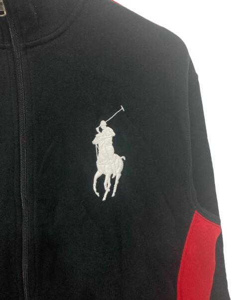 POLO RALPH LAUREN（ポロ・ラルフローレン）POLO RALPH LAUREN (ポロ・ラルフローレン) ビッグポニー トラックジャケット ブラック×レッド サイズ:Lの古着・服飾アイテム