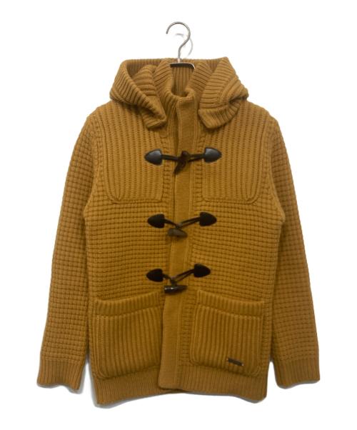 BURBERRY BLACK LABEL（バーバリーブラックレーベル）BURBERRY BLACK LABEL (バーバリーブラックレーベル) ニットダッフルコート イエロー サイズ:2の古着・服飾アイテム