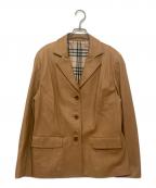 BURBERRY LONDONバーバリーロンドン）の古着「ラムレザーテーラードジャケット」｜ブラウン
