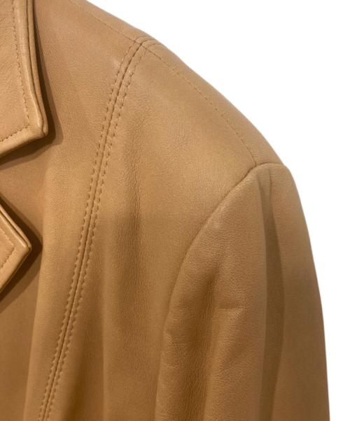 BURBERRY LONDON（バーバリーロンドン）BURBERRY LONDON (バーバリーロンドン) ラムレザーテーラードジャケット ブラウン サイズ:15の古着・服飾アイテム