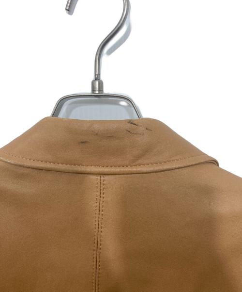 BURBERRY LONDON（バーバリーロンドン）BURBERRY LONDON (バーバリーロンドン) ラムレザーテーラードジャケット ブラウン サイズ:15の古着・服飾アイテム