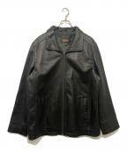 DANIERダニエ）の古着「レザージャケット」｜ブラック
